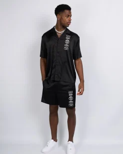 Black 2.0 Badge Resort Shorts