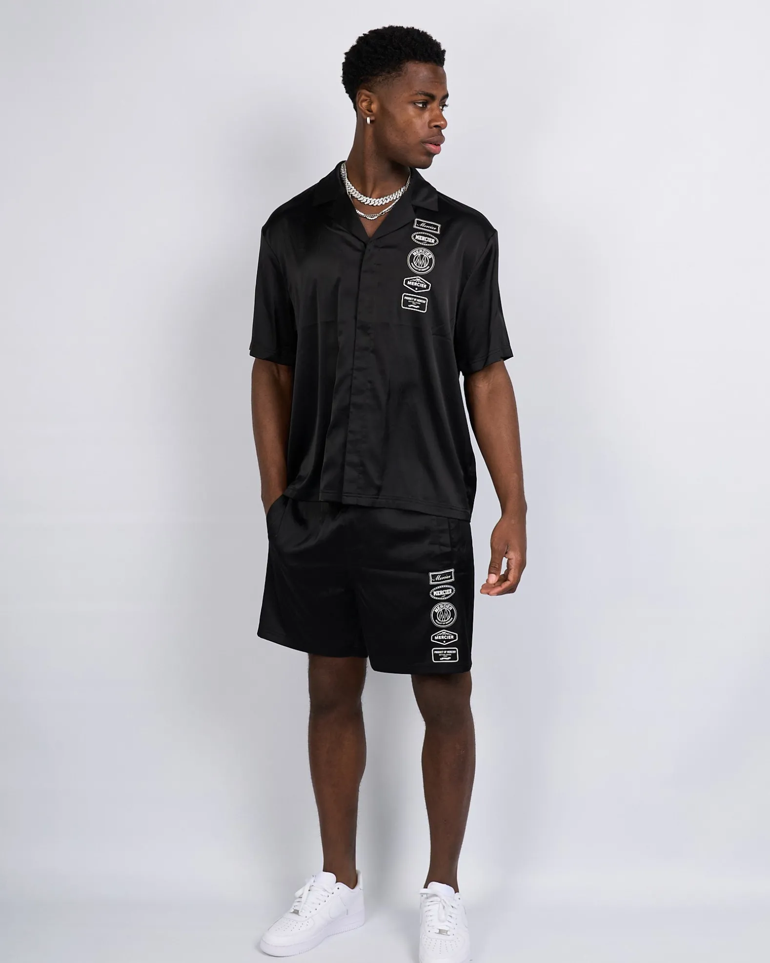 Black 2.0 Badge Resort Shorts