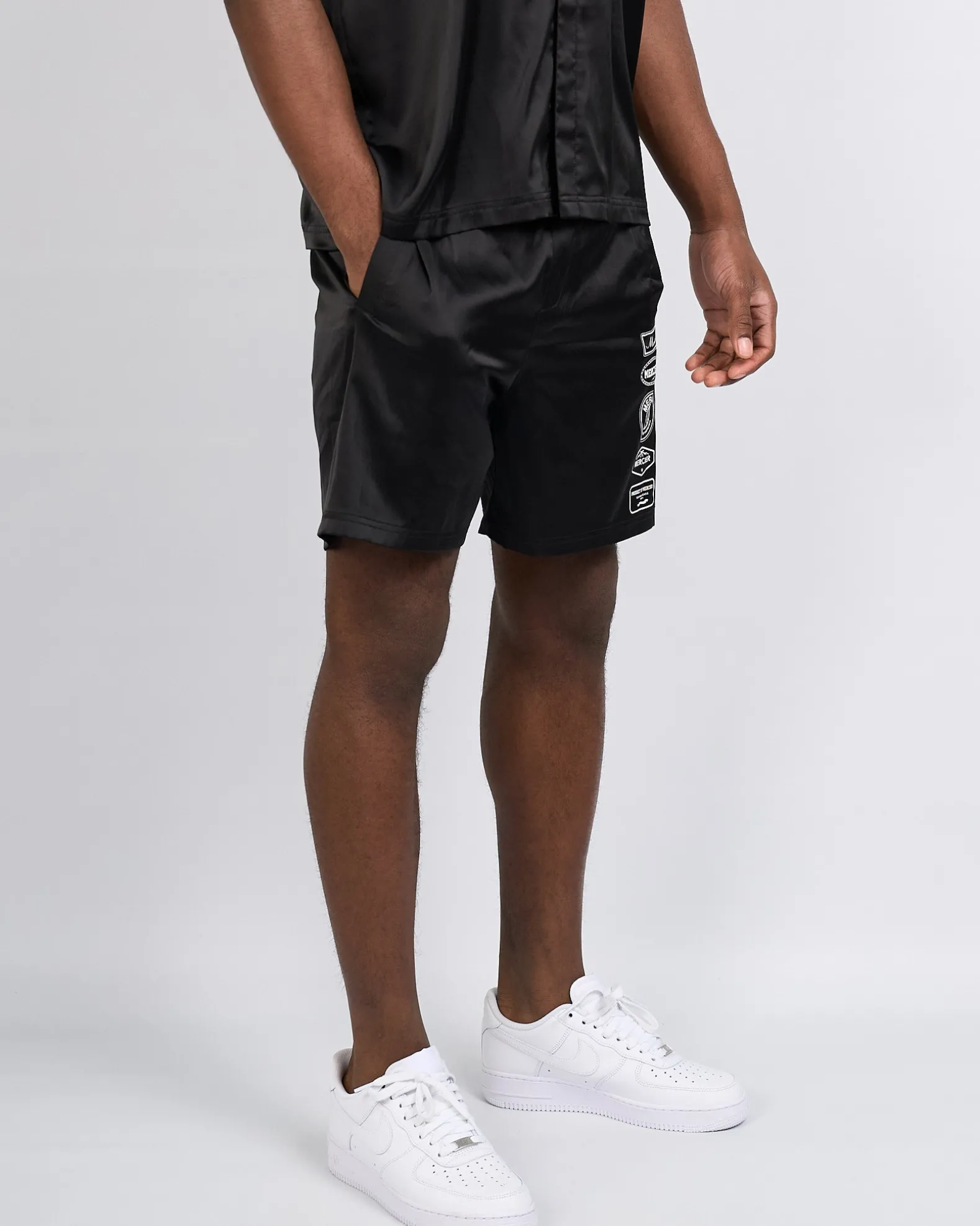 Black 2.0 Badge Resort Shorts