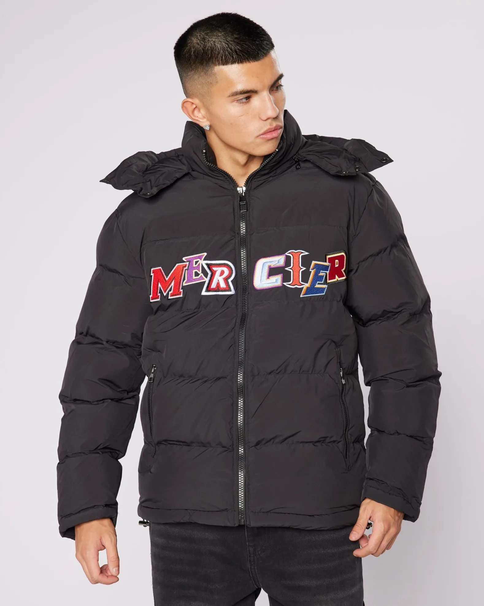 Black Anonymous Puffer Jacket