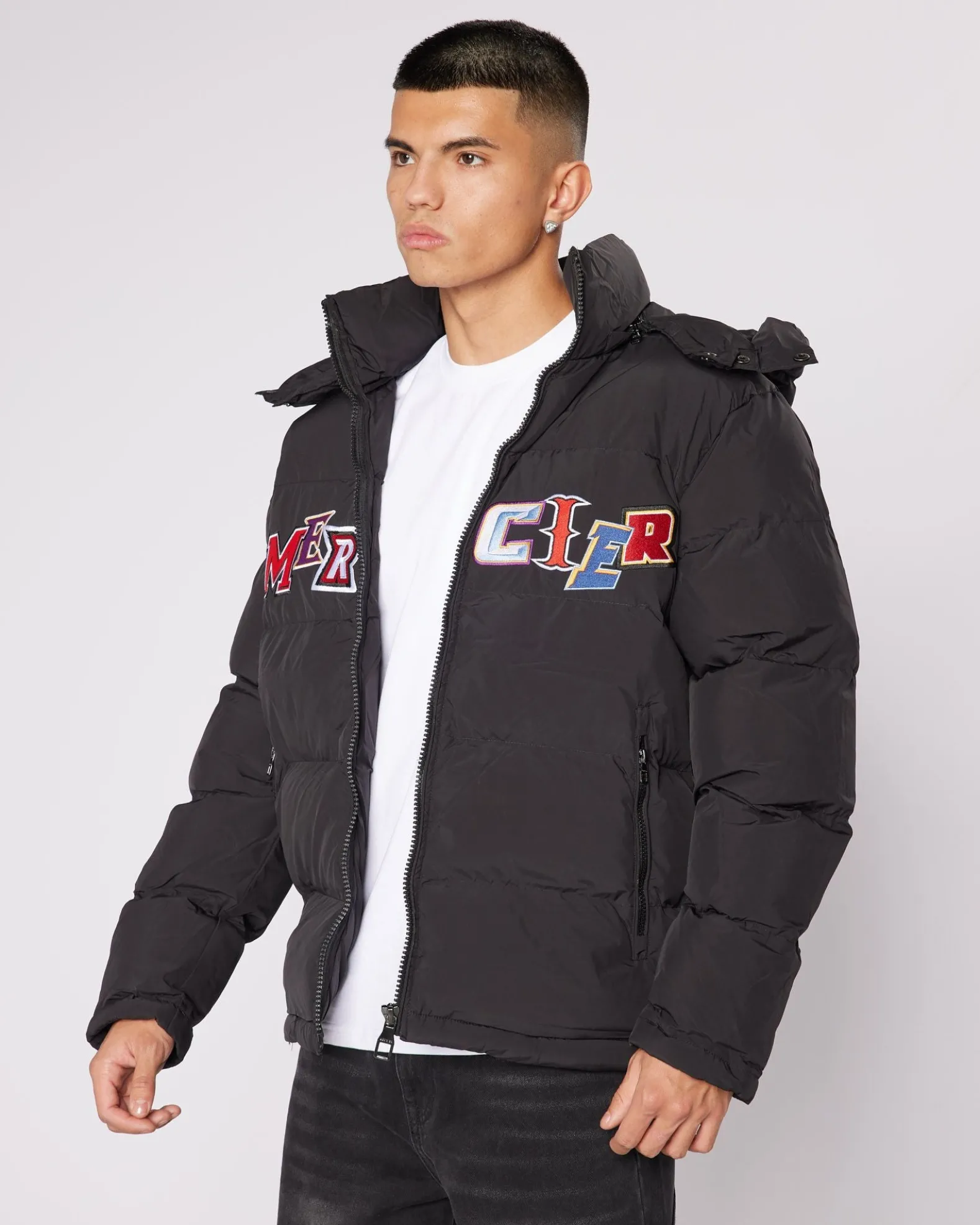 Black Anonymous Puffer Jacket