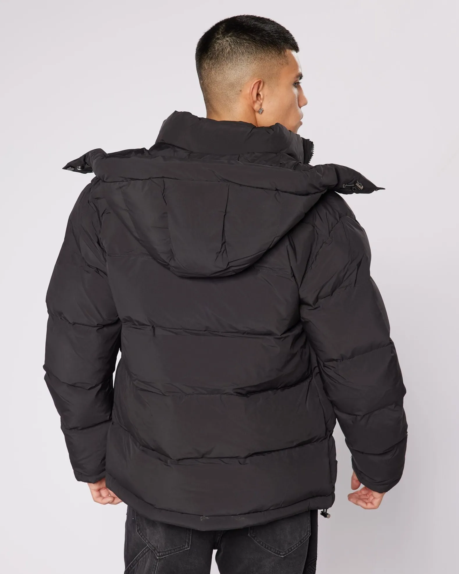 Black Anonymous Puffer Jacket