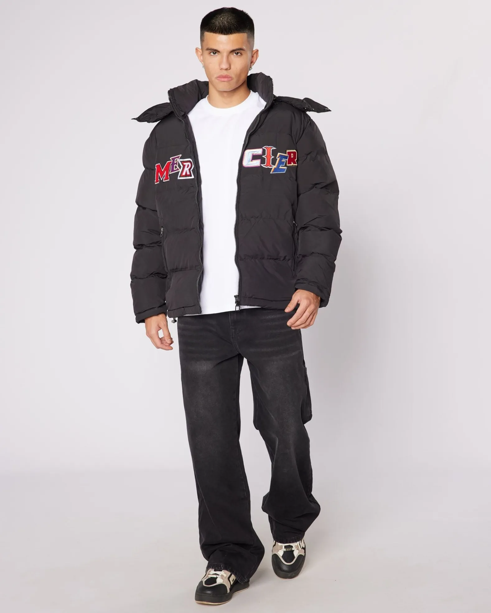 Black Anonymous Puffer Jacket