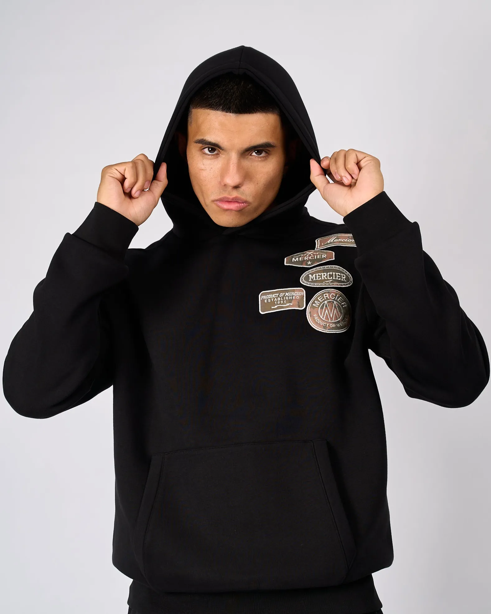 Black Camo OG Badge Relaxed Hoodie