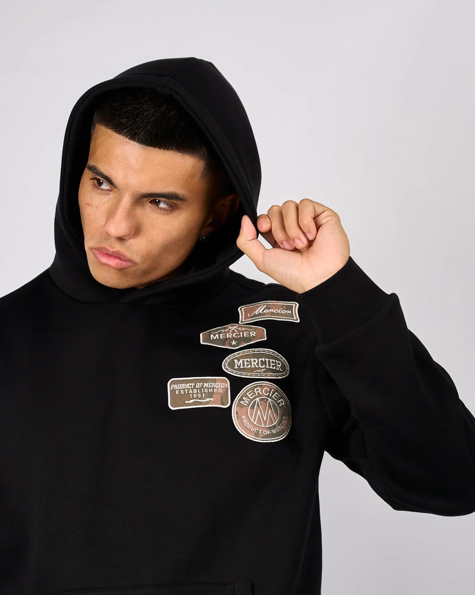 Black Camo OG Badge Relaxed Hoodie