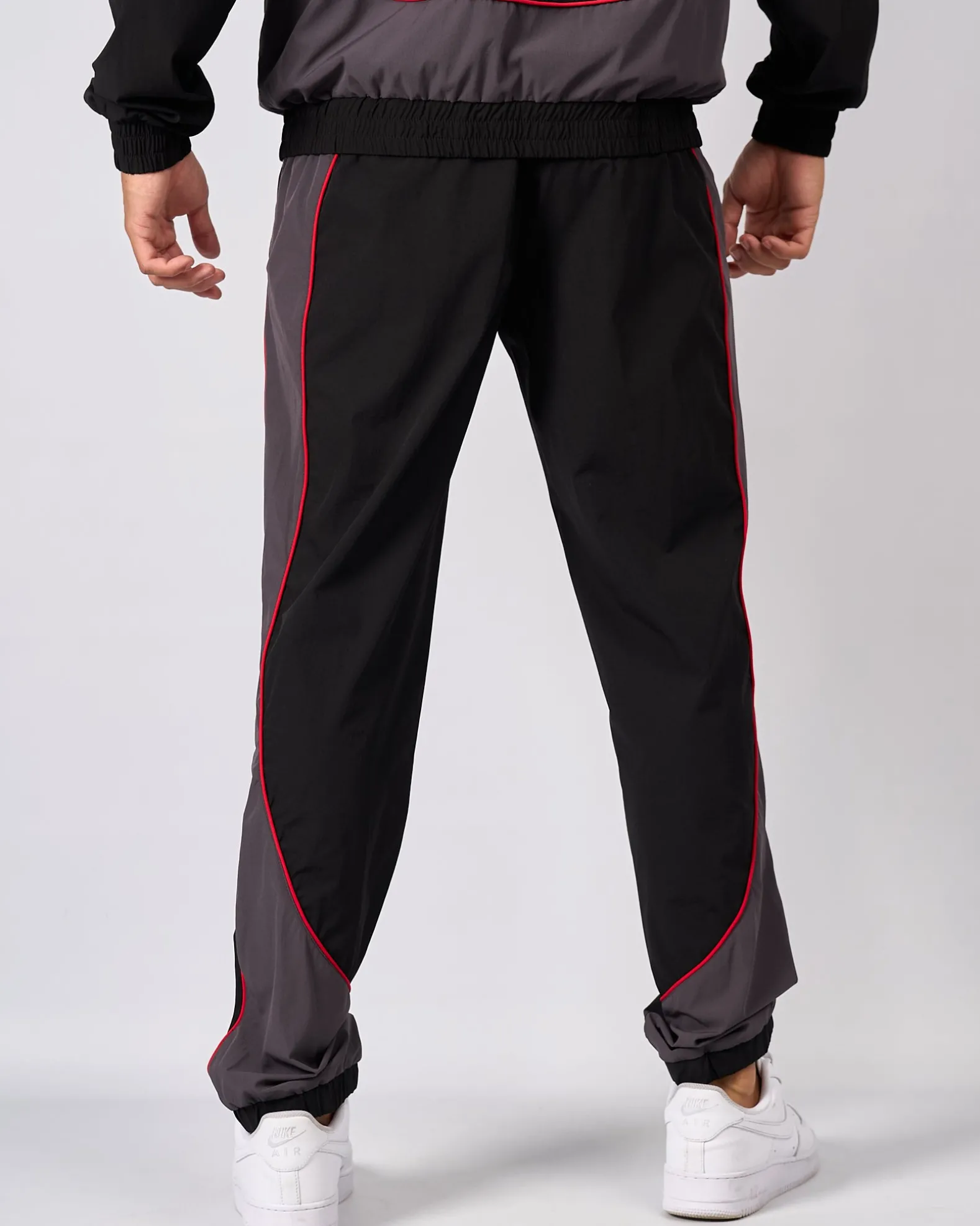 Black Grey Maison Racer Track Pants