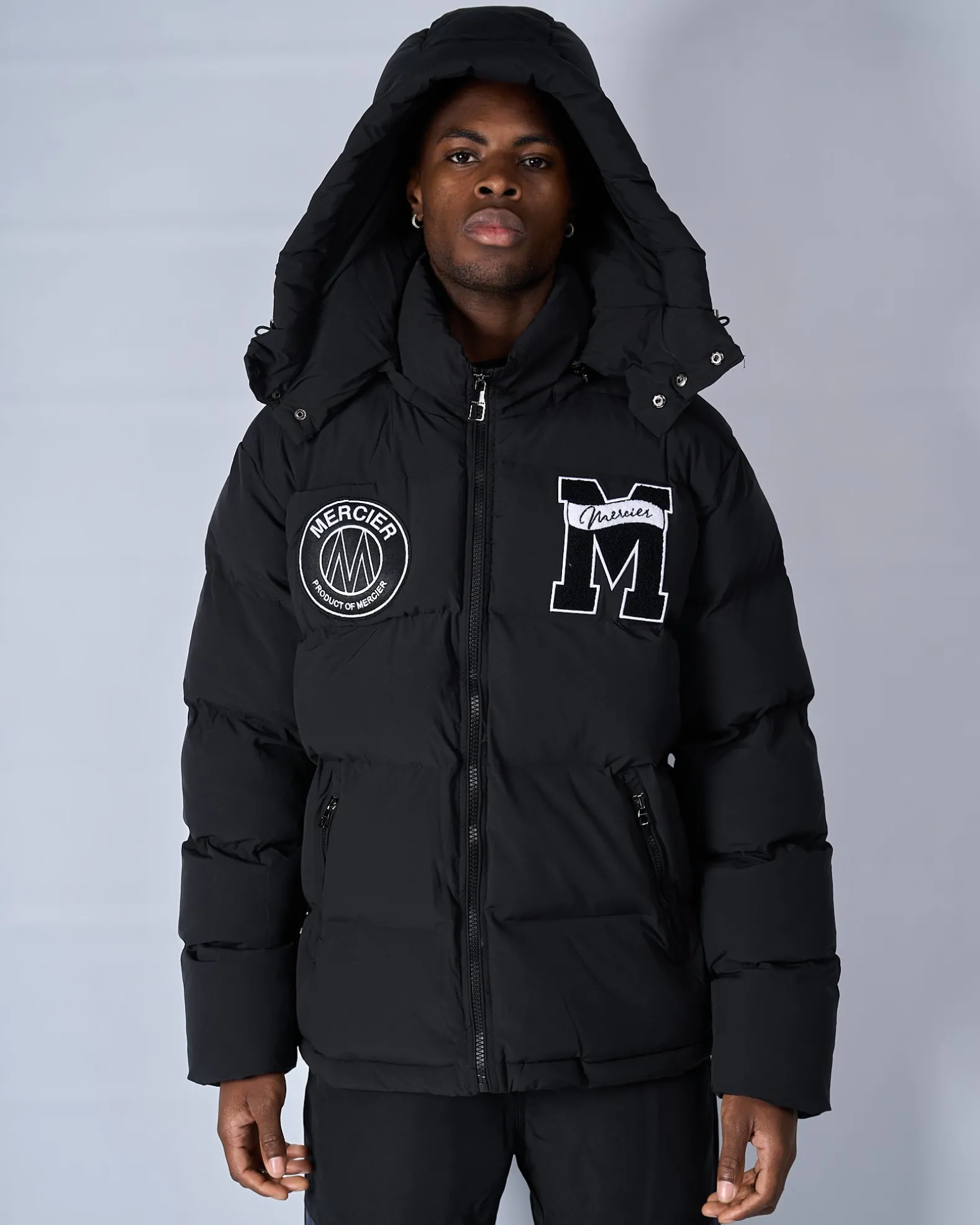 Black Mercier Academy Puffer Jacket