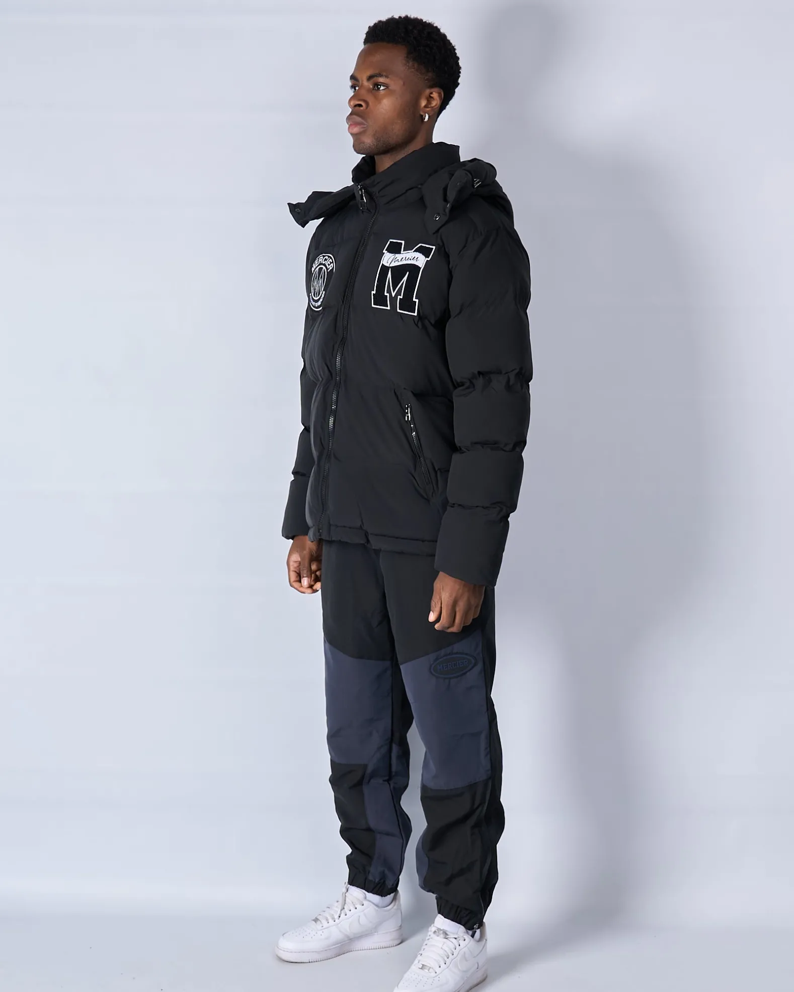 Black Mercier Academy Puffer Jacket