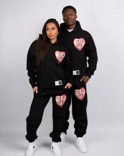 Black Mercier Heart Joggers