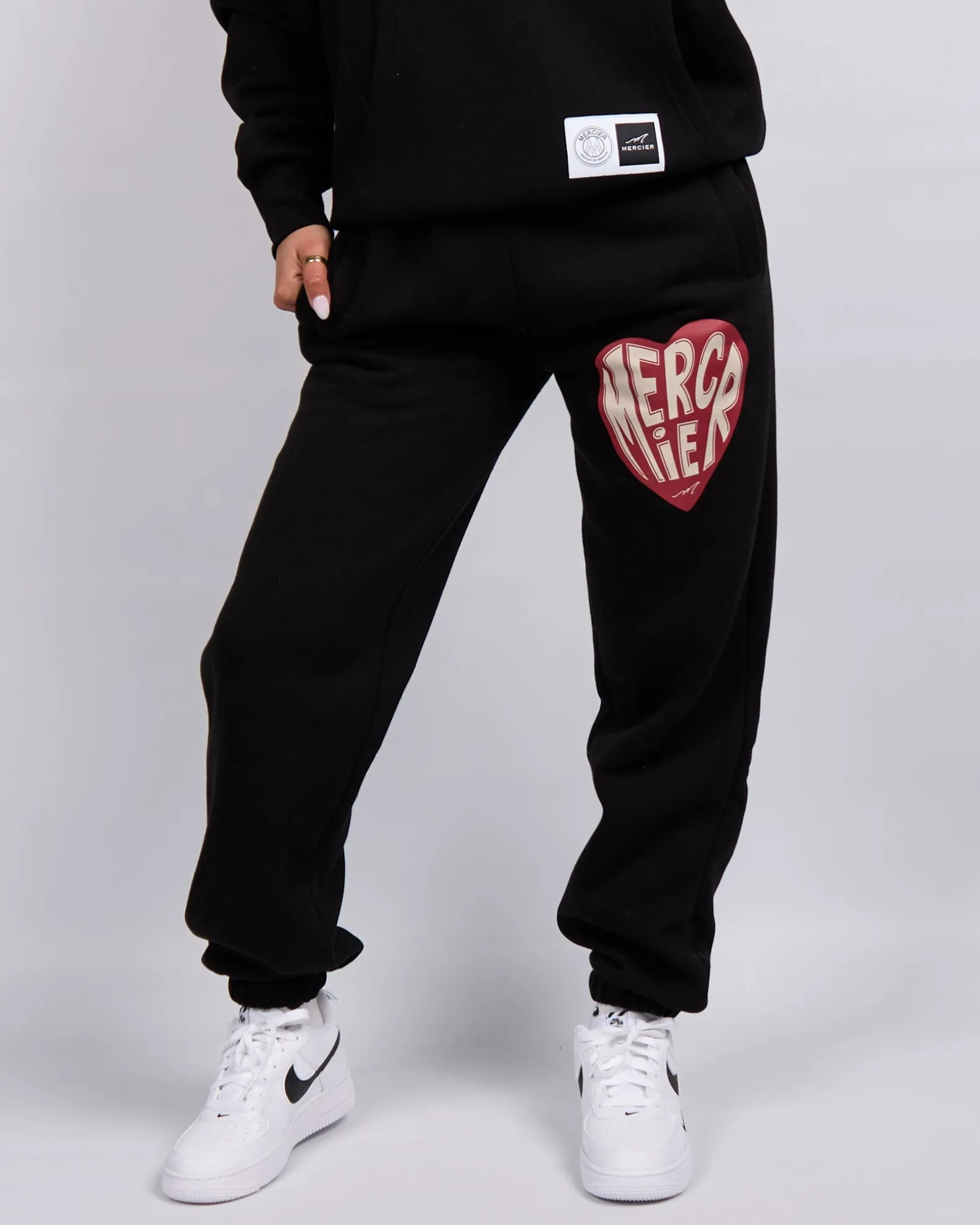 Black Mercier Heart Joggers
