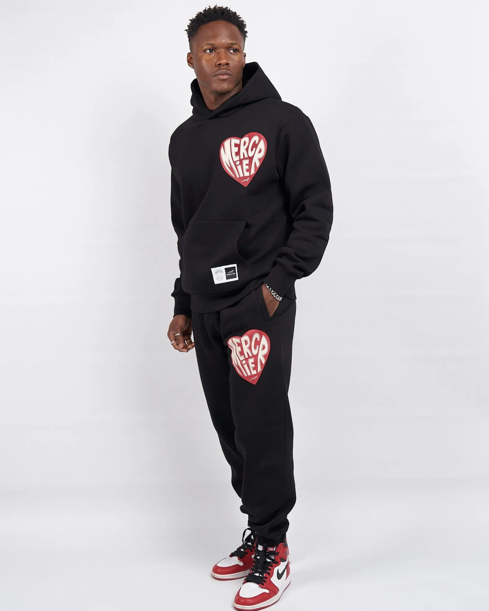 Black Mercier Heart Joggers