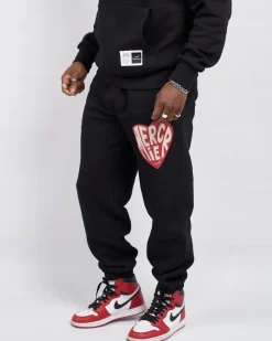 Black Mercier Heart Joggers