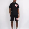 Black Mercier Heart Shorts