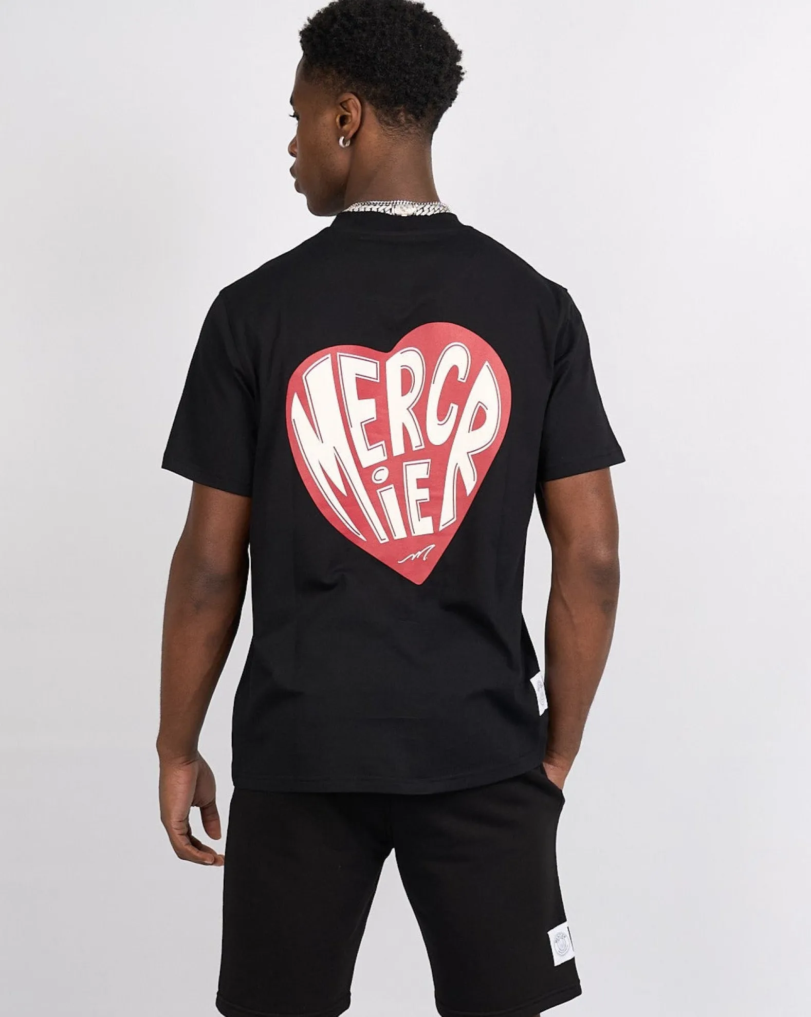 Black Mercier Heart Shorts