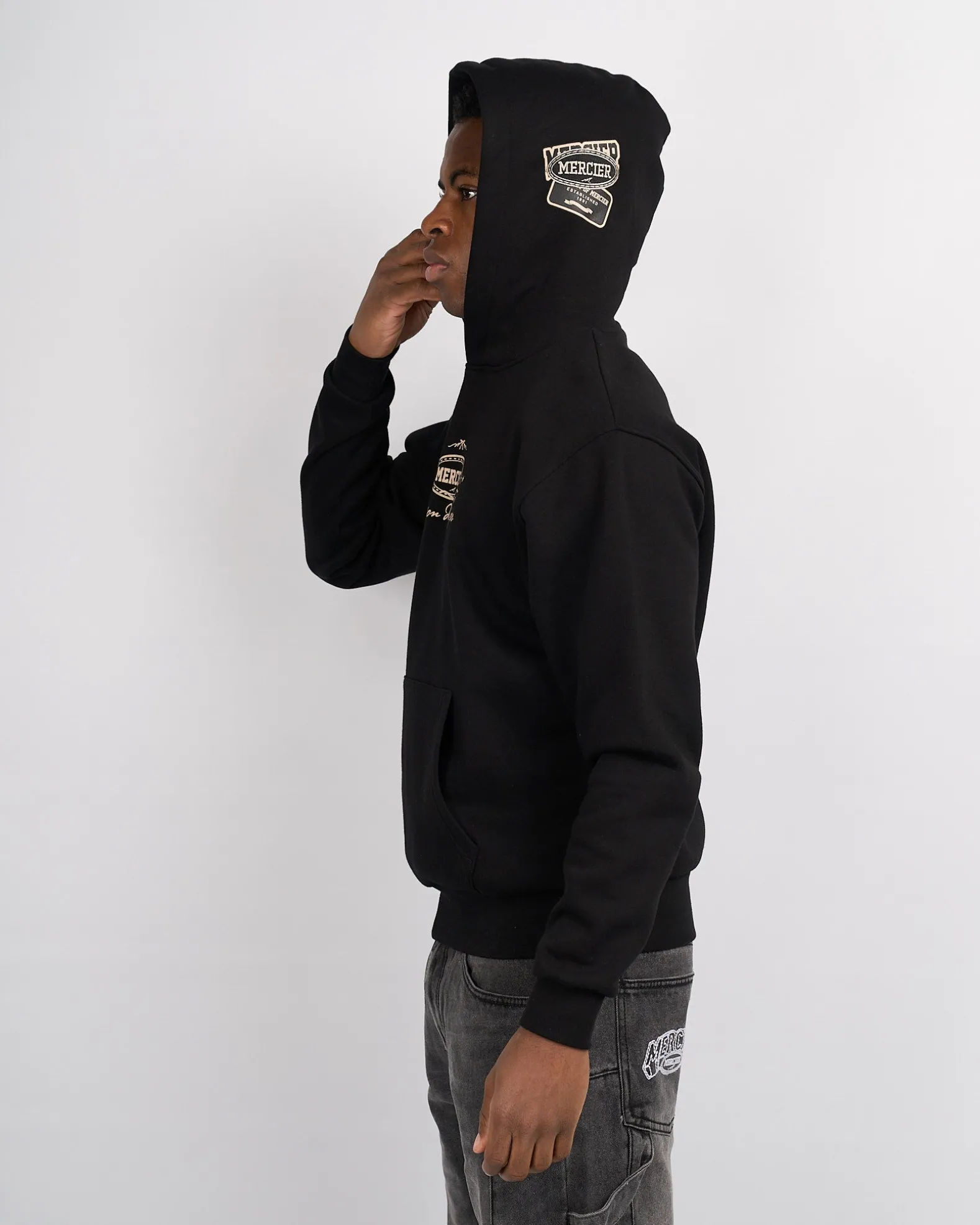 Black Mercier Round Up Hoodie
