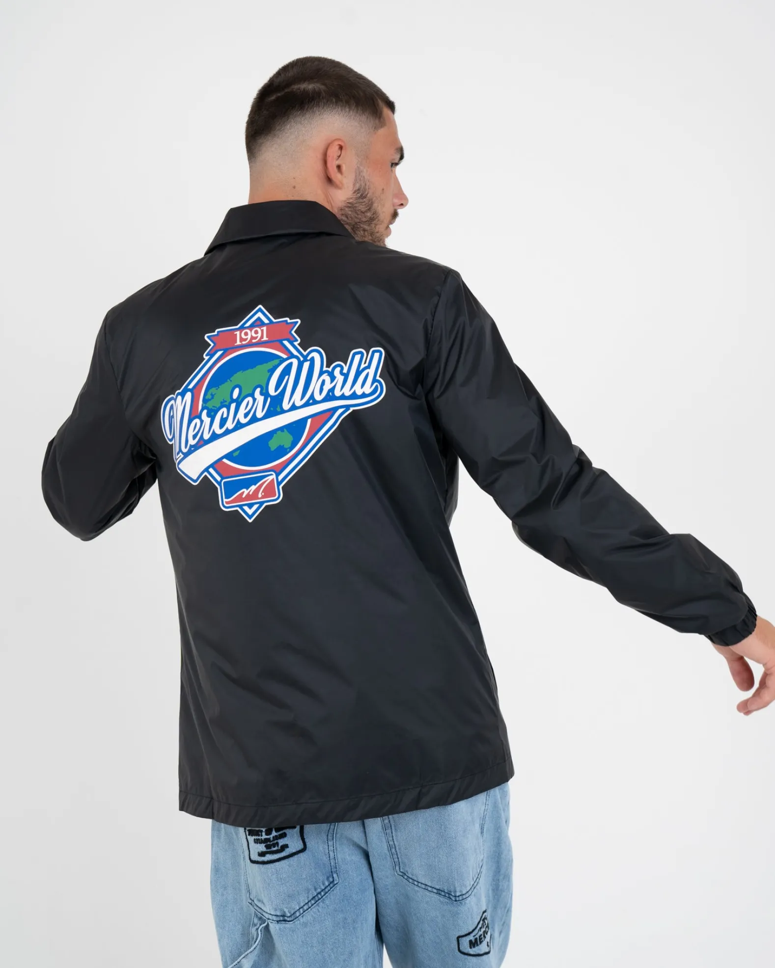 Black Mercier World Coach Jacket