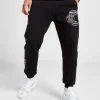 Black Mono Badge Joggers