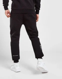 Black Mono Badge Joggers
