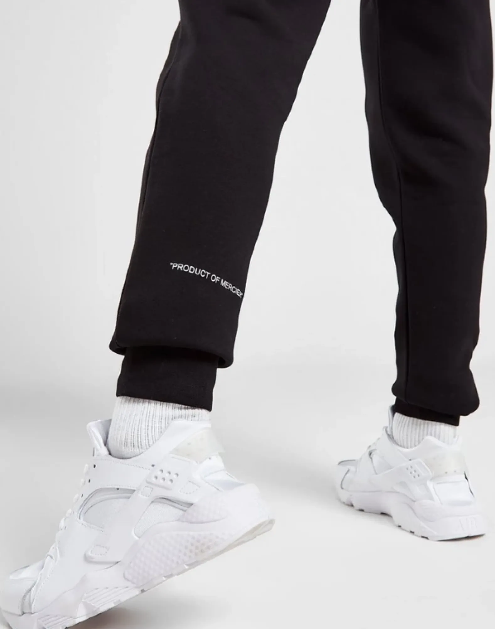 Black Mono Badge Joggers