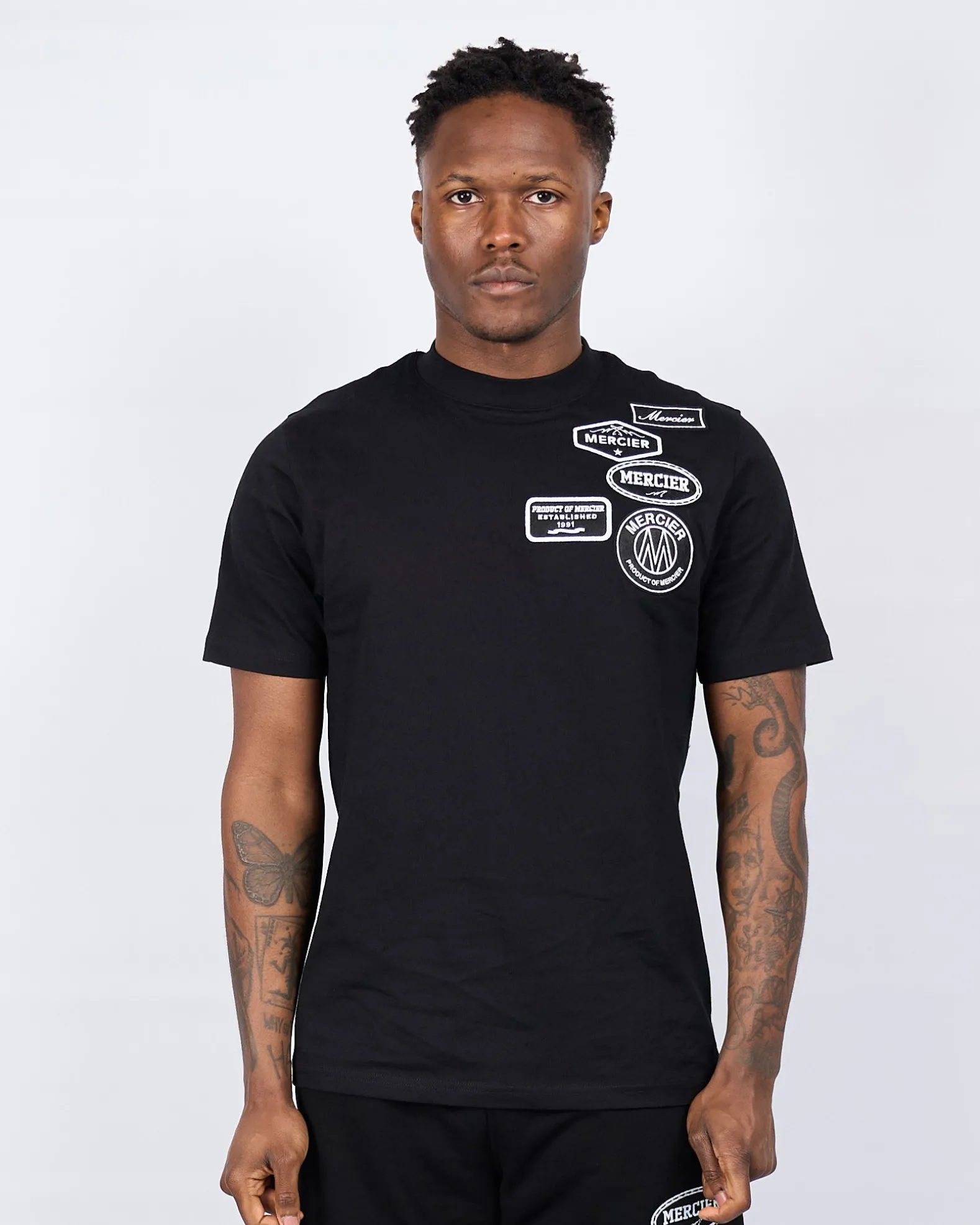 Black Mono Badge Mercier Tshirt