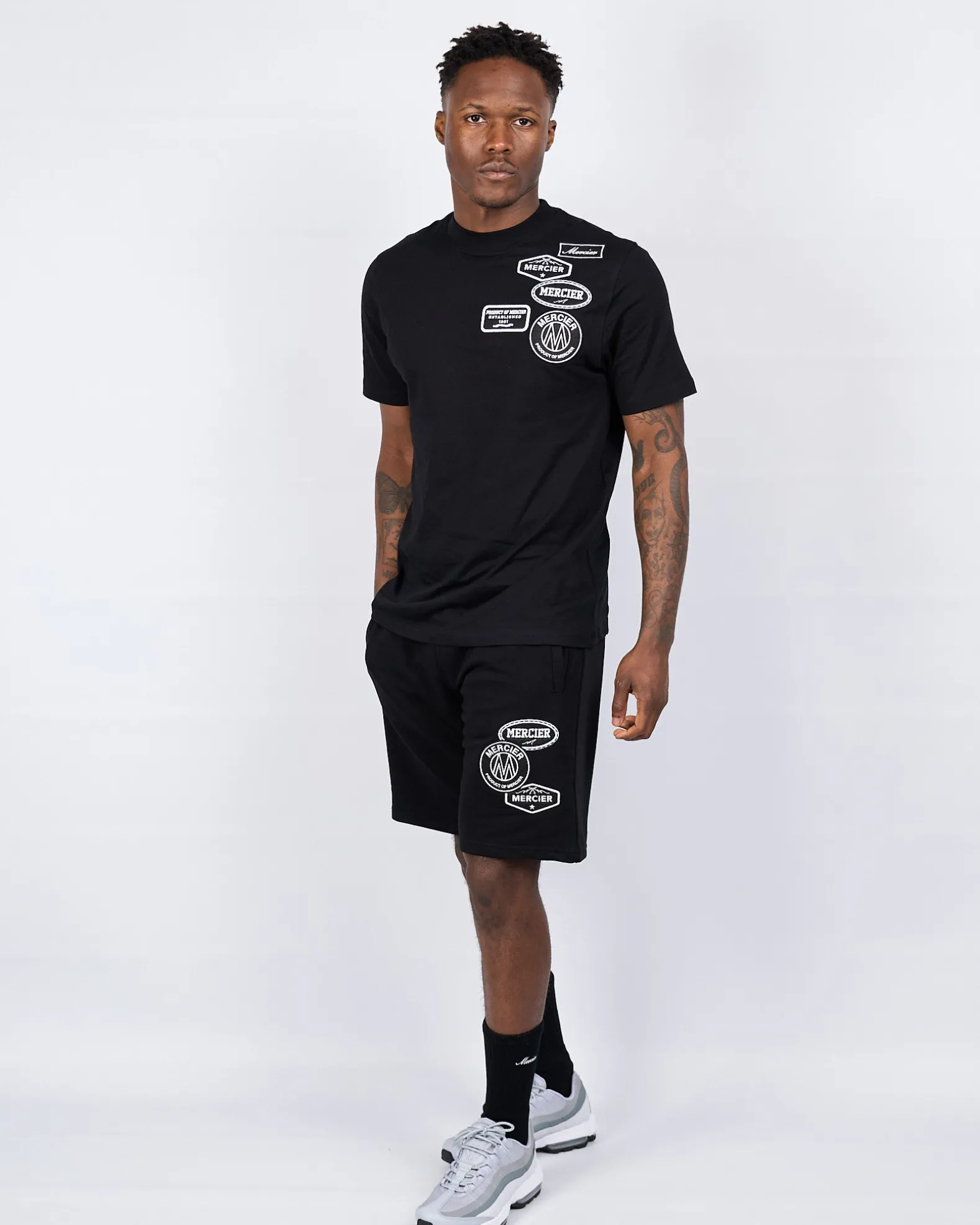 Black Mono Badge Mercier Tshirt