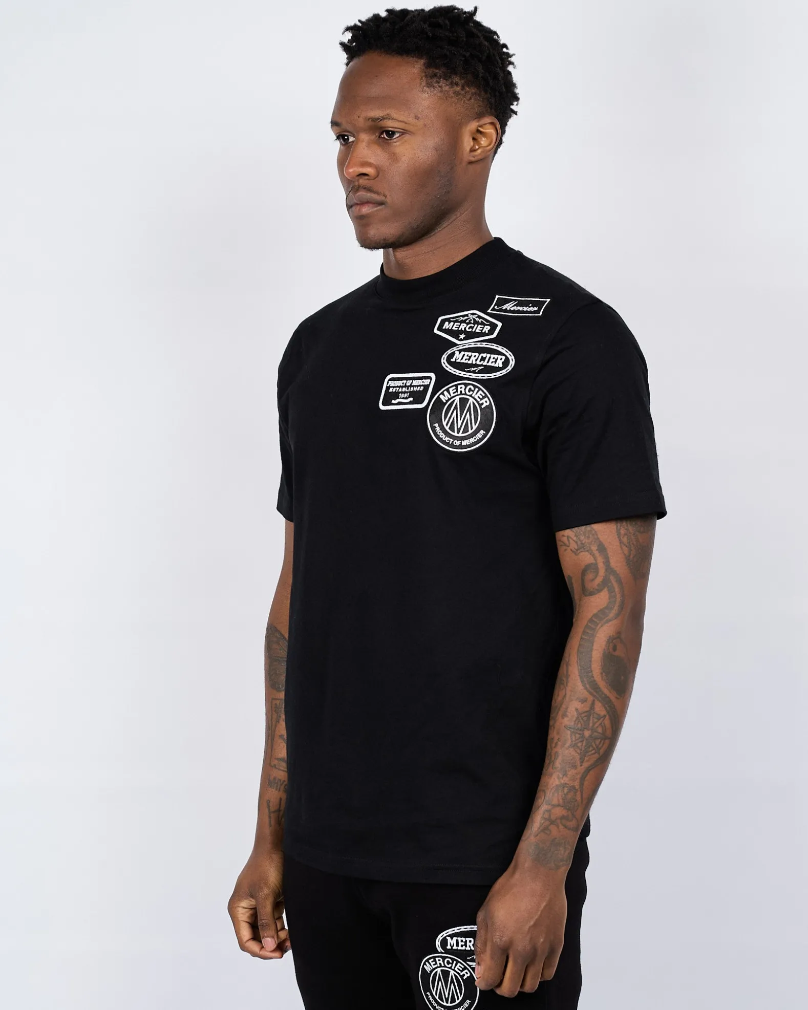 Black Mono Badge Mercier Tshirt
