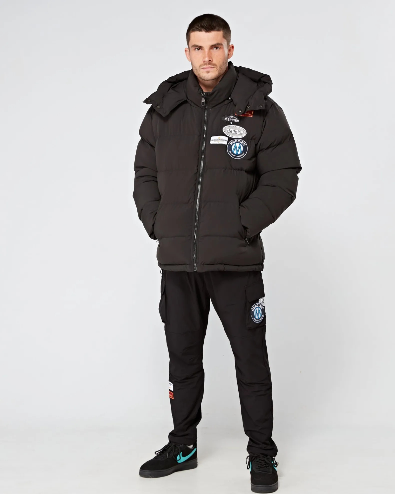 Black OG Badge Puffer Jacket