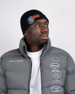Black OG Badge Ribbed Beanie