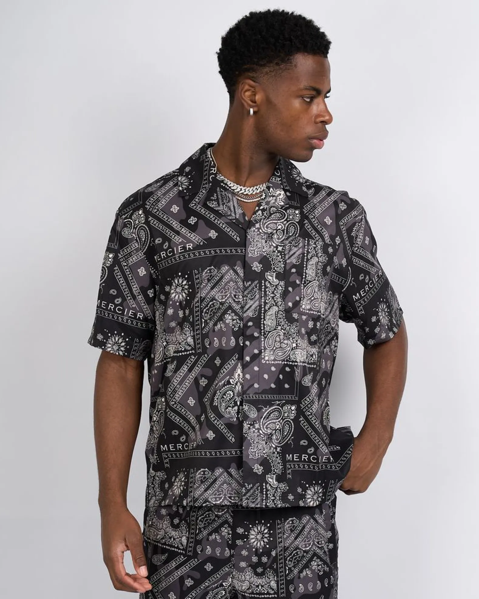 Black Paisley Resort Shirt