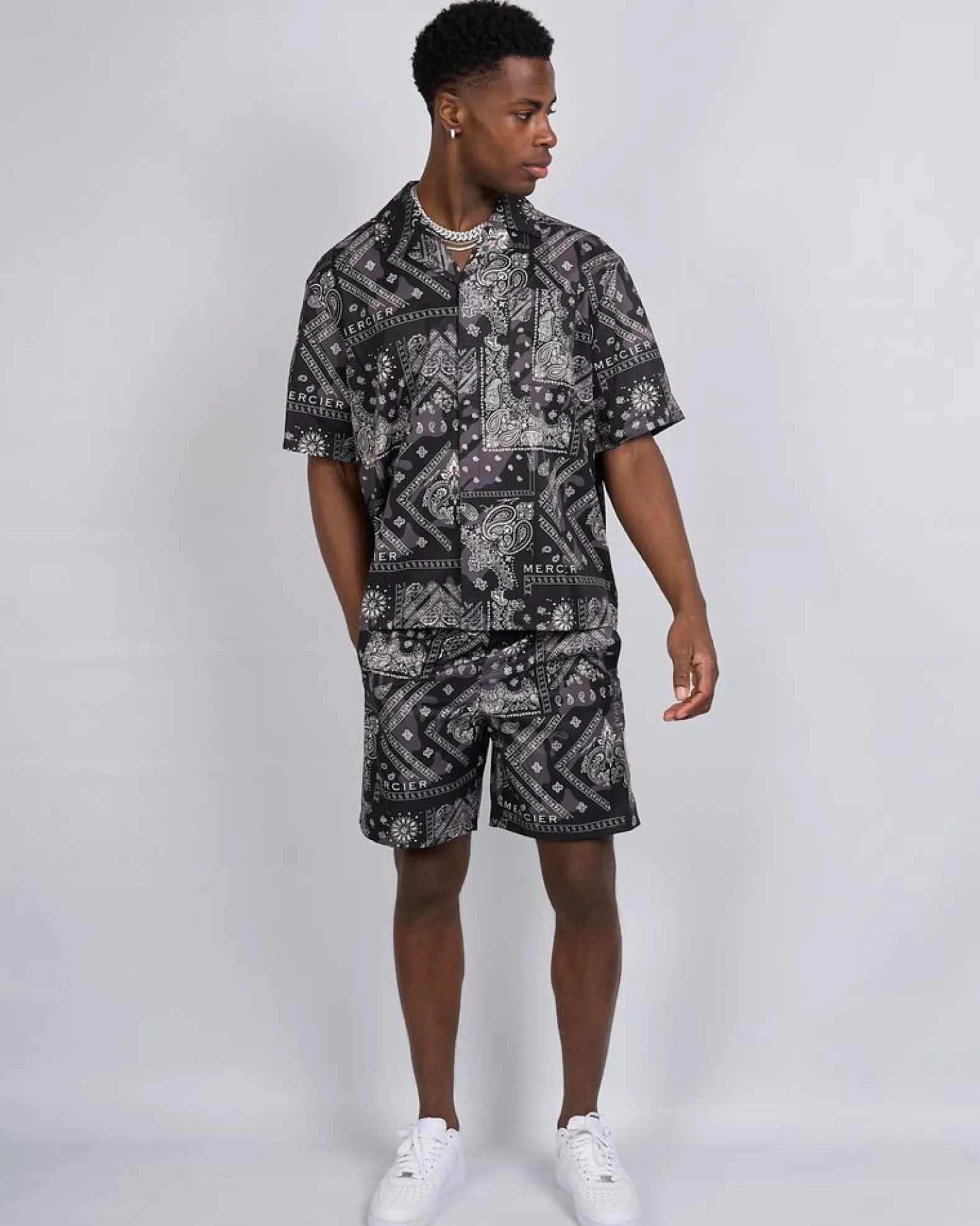 Black Paisley Resort Shorts