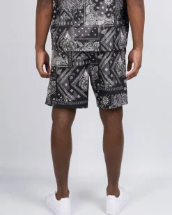 Black Paisley Resort Shorts