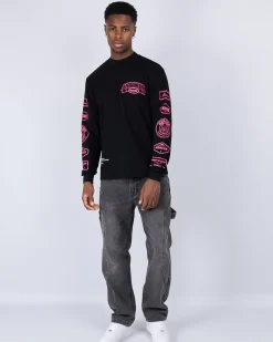 Black Pink Compton Long Sleeve Tshirt
