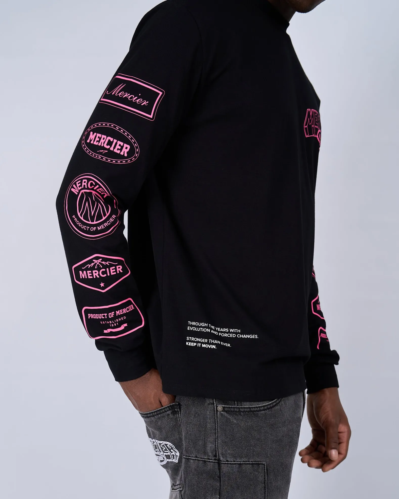 Black Pink Compton Long Sleeve Tshirt