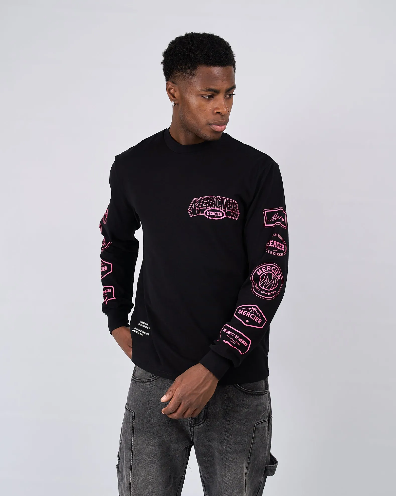 Black Pink Compton Long Sleeve Tshirt