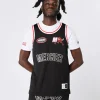 Black Red Crawford Basketball Vest