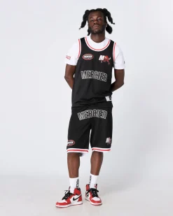 Black Red Crawford Basketball Vest