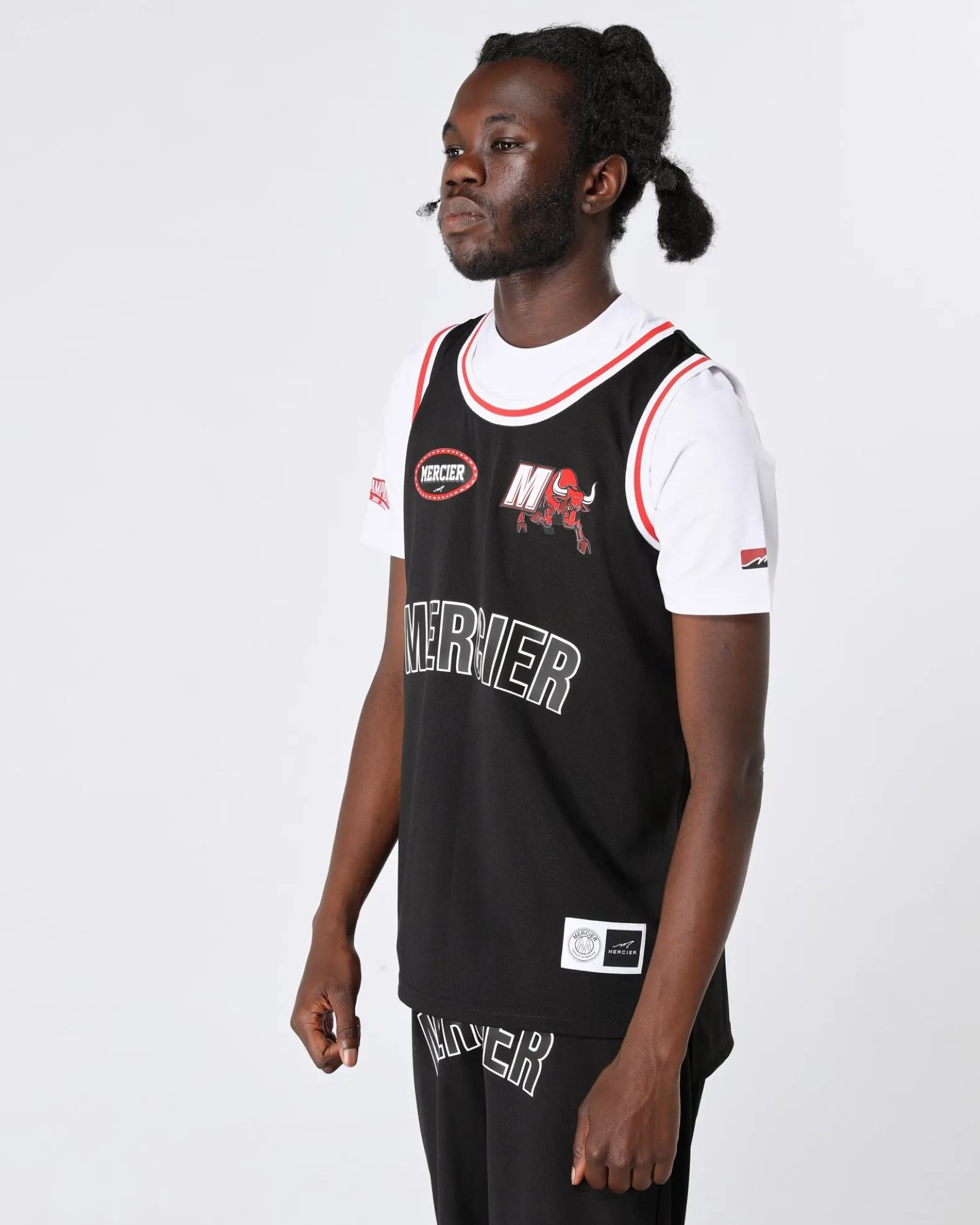 Black Red Crawford Basketball Vest
