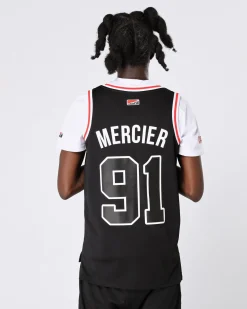 Black Red Crawford Basketball Vest