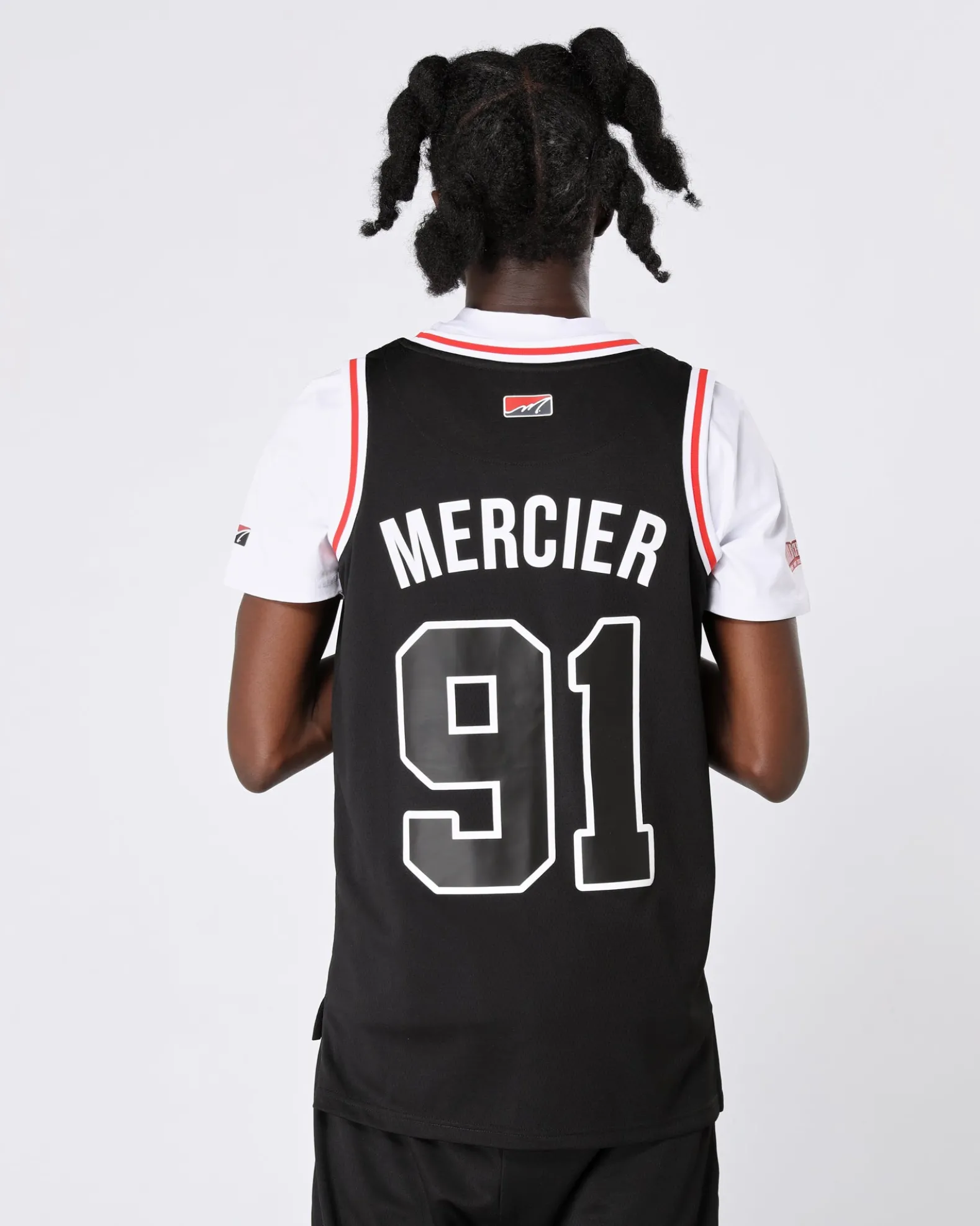 Black Red Crawford Basketball Vest