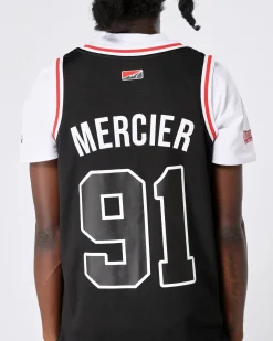 Black Red Crawford Basketball Vest