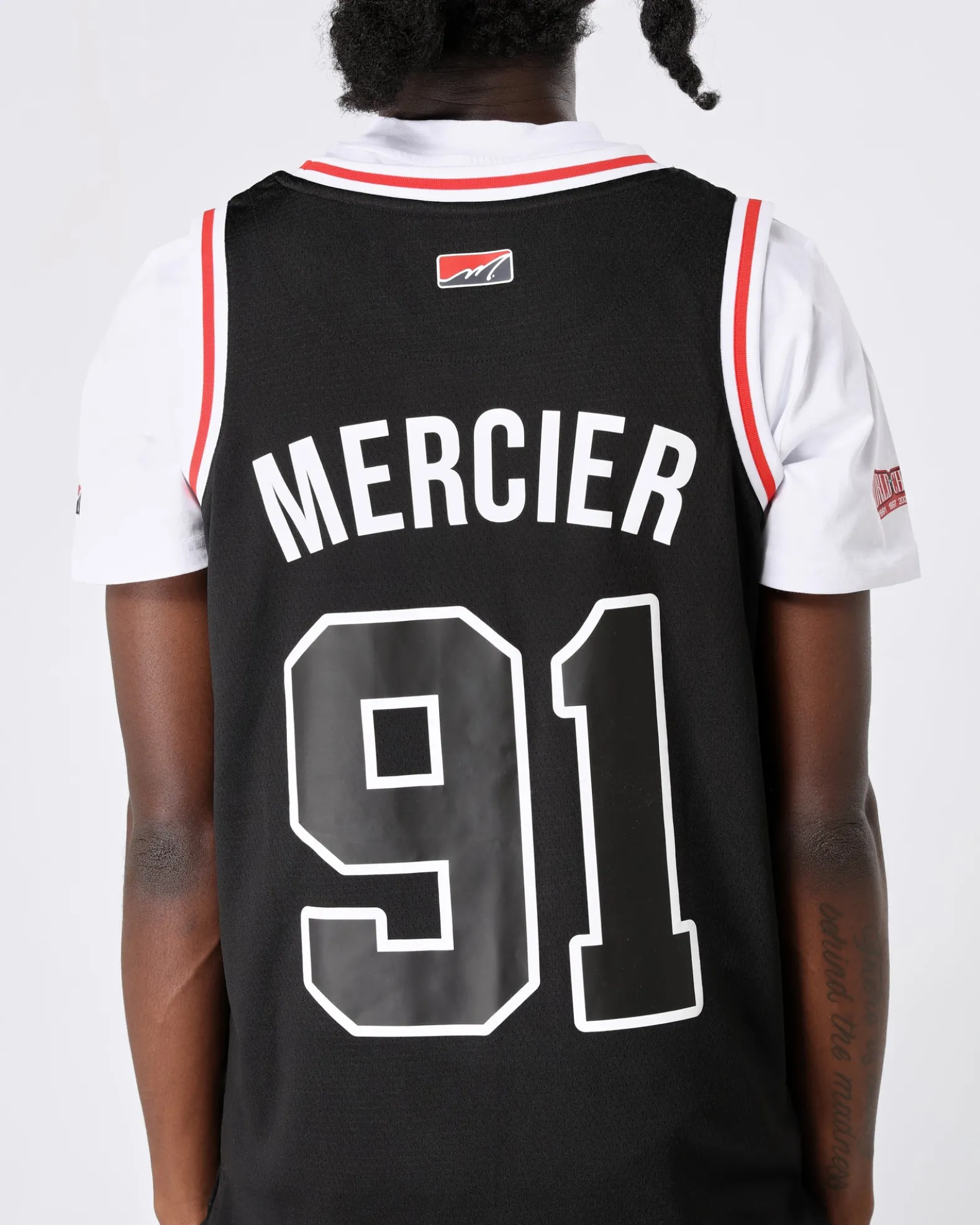 Black Red Crawford Basketball Vest