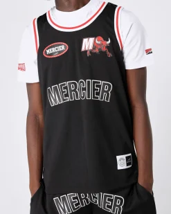 Black Red Crawford Basketball Vest