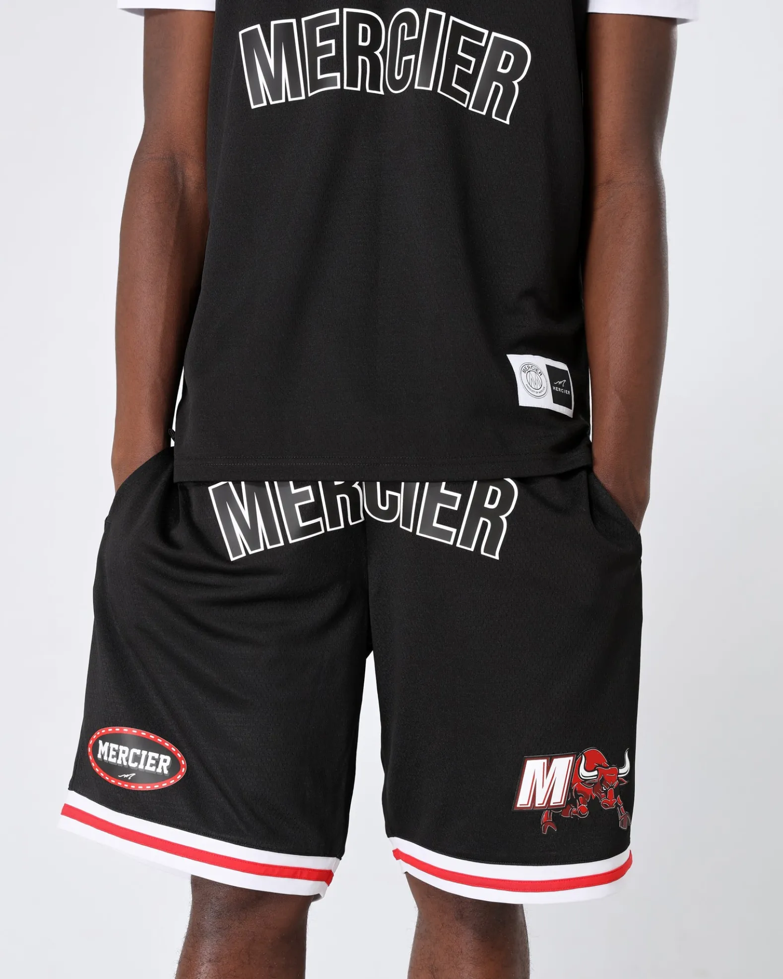 Black Red Crawford Basketball Vest