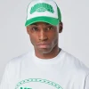 Green White Court Foam Trucker