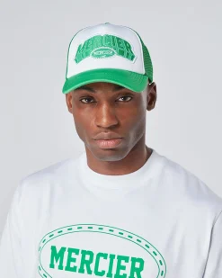 Green White Court Foam Trucker