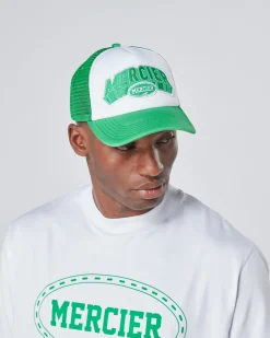 Green White Court Foam Trucker