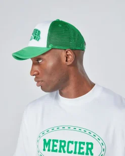 Green White Court Foam Trucker