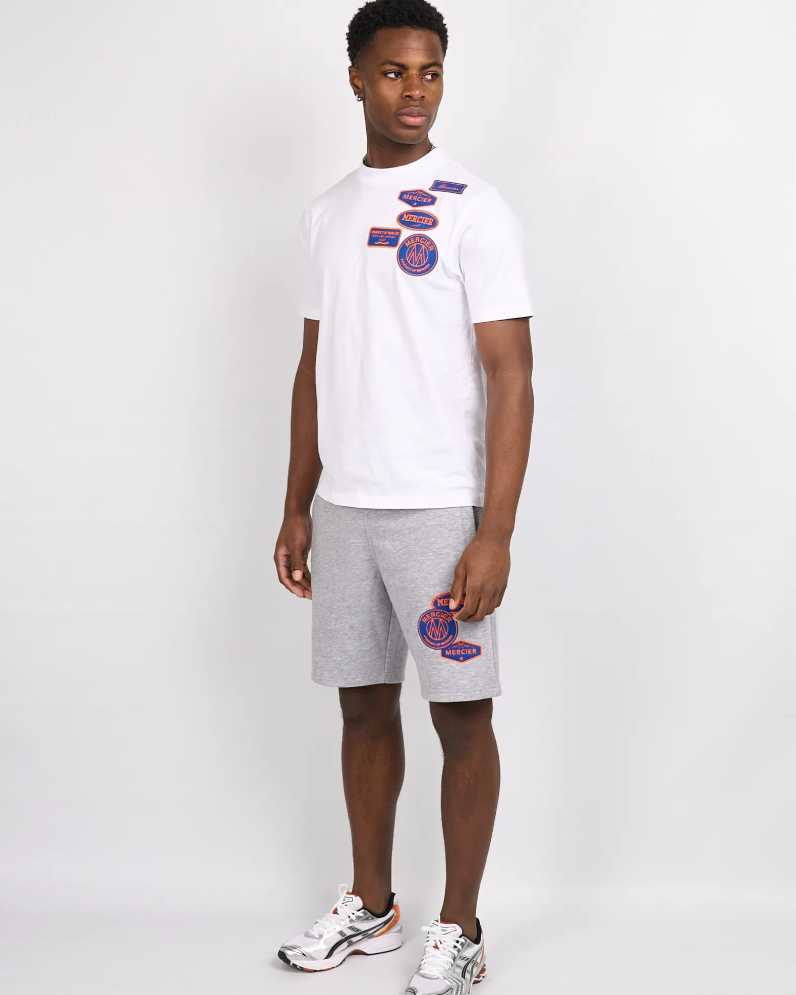 Grey Marl Contrast OG Badge Shorts