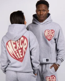 Grey Marl Mercier Heart Hoodie