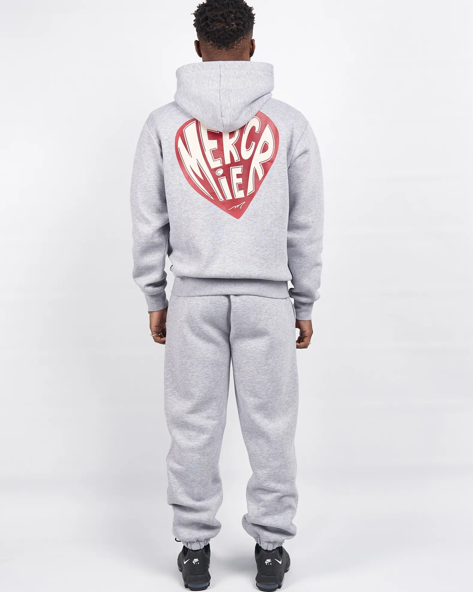 Grey Marl Mercier Heart Hoodie